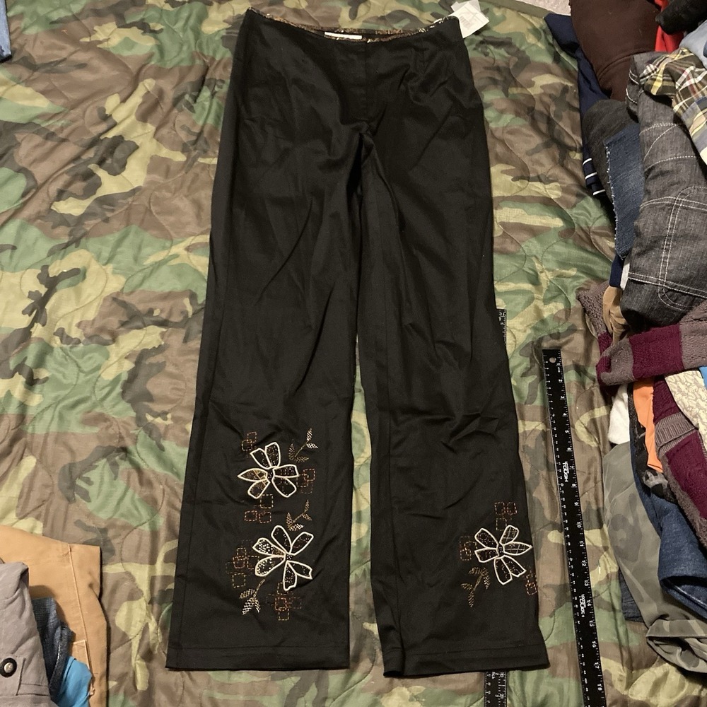 Susan Bristol‎ NWT Embroidered Bootcut Pants Women's 6/28